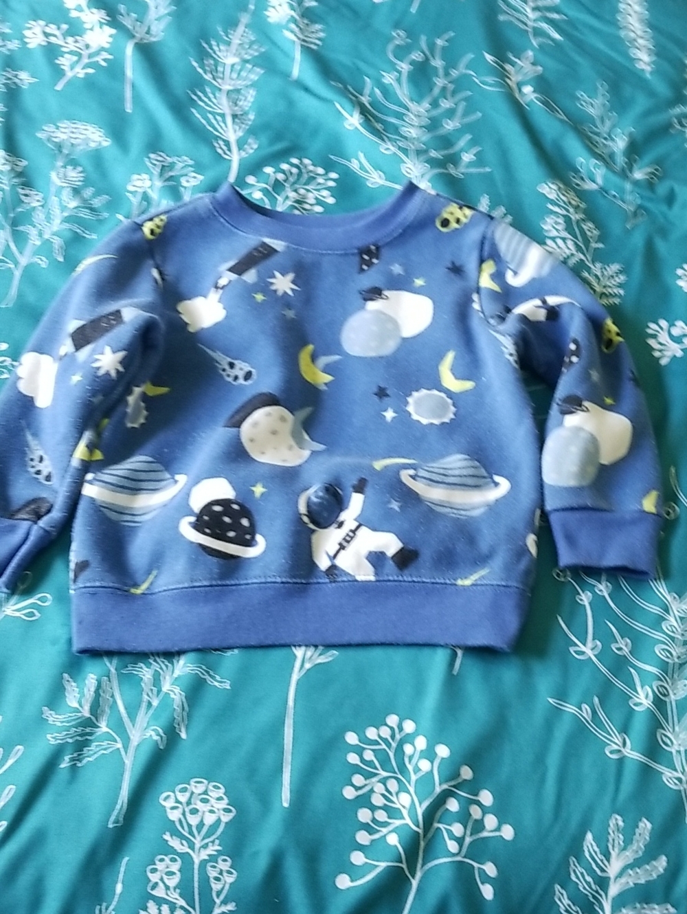 Garanimals 18month sweatshirt & Oshkosh 18 month denim jumper GUC
